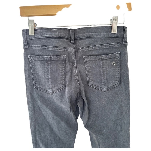 Rag & Bone The Skinny Distressed in Charcoal Gray Jeans Size 25 - Picture 5 of 15